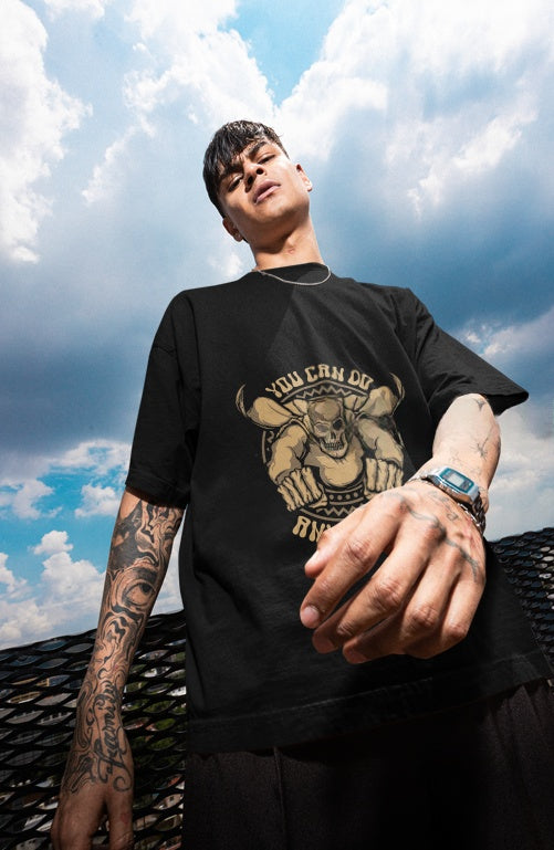 Skull motivation Oversized Tshirt