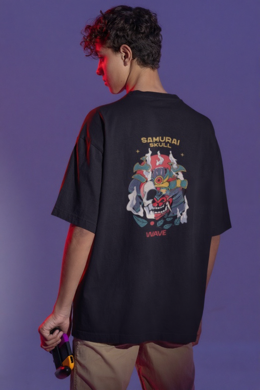 Samurai skull Oversized Tshirt